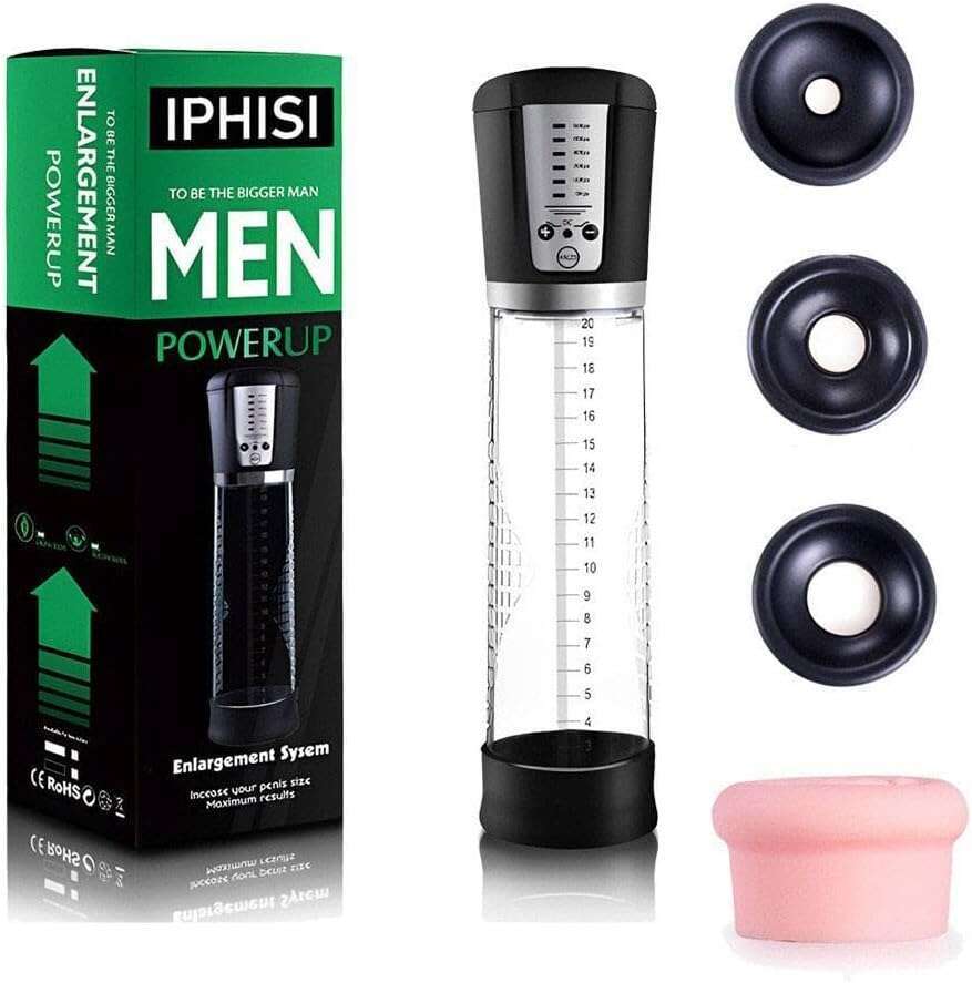 Enlarger Pump, with 6 Suction Strengths, Suitable for Longer, Larger, and Stronger erections in Men, Electric Penile Vacuum Pump Male Sex Toy