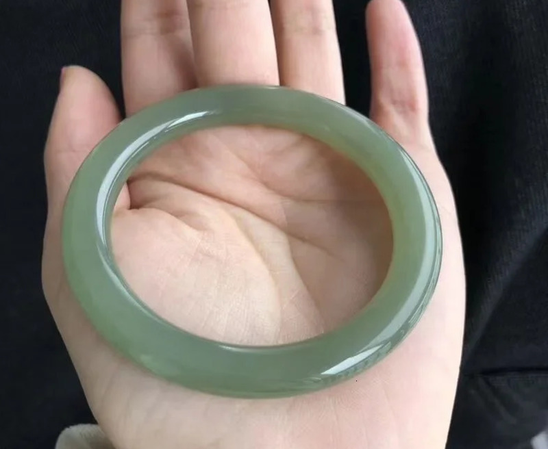 Chinese Hetian Jade Bracelet 54-64mm Charm Jewellery Fashion Accessories Hand-Carved Man Woman Luck Round Bangle Amulet Gifts 240930