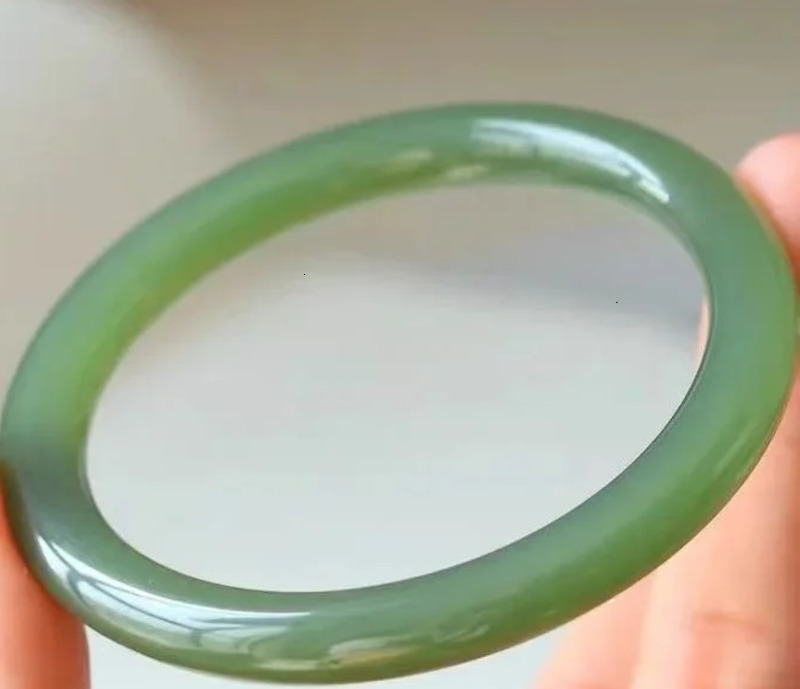 Chinese Hetian Jade Bracelet 54-64mm Charm Jewellery Fashion Accessories Hand-Carved Man Woman Luck Round Bangle Amulet Gifts 240930