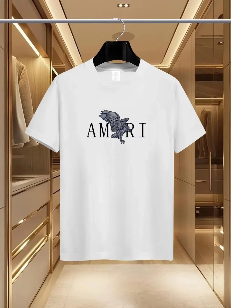 2026 Summer Luxury Fashion Letter Print T-Shirt, Cotton Crewneck Casual Trendy High-End Premium Quality Tee