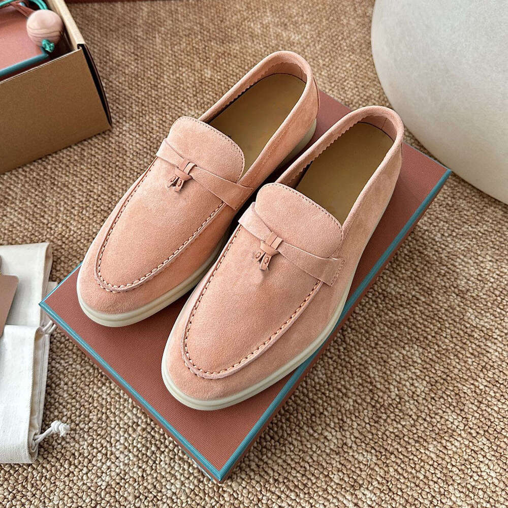 Summer Walk Minimalist Shoes, Soft Suede Leather, My Charms Decoration, Rubber Outsole, Casual Daily Wear, High Quality & Durable
