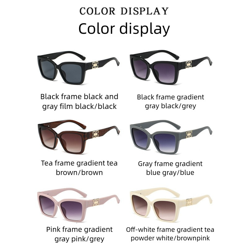 European And American Style Large Frame Cat Eye Women's Designer Sunglasses New Outdoor High-end Fashion Personality Street Style Glasses Wholesa