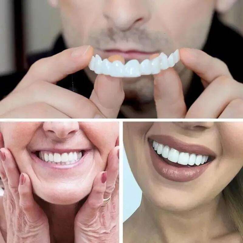 1 Pair SnapOn Veneers For Men And Women Cover The Teeth Fake Tooth Instant Confidence Smile Temporary Hygiene Tools