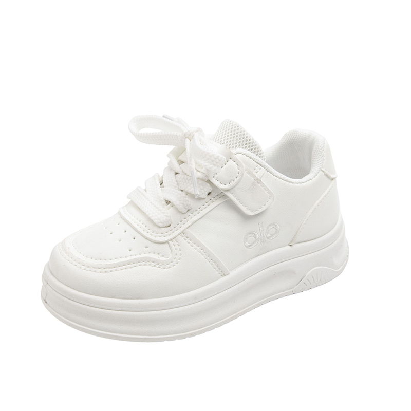Children's shoes, children's white shoes, classic versatile board shoes, campus shoes, performance shoes, casual shoes, black and white Velc