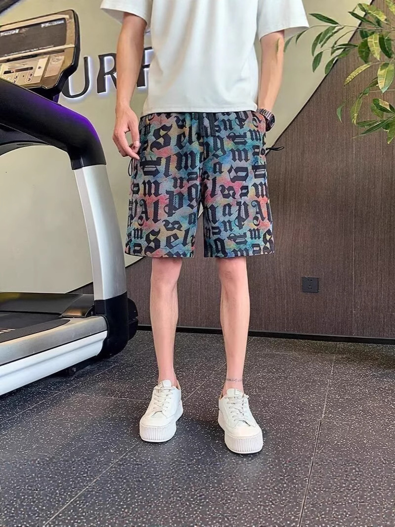 Designer's New Summer Fashionable Versatile Shorts With Beach Floral And Letter Print Trendy Outdoor Casual Five-pocket Pants For Men Slim-fit Be