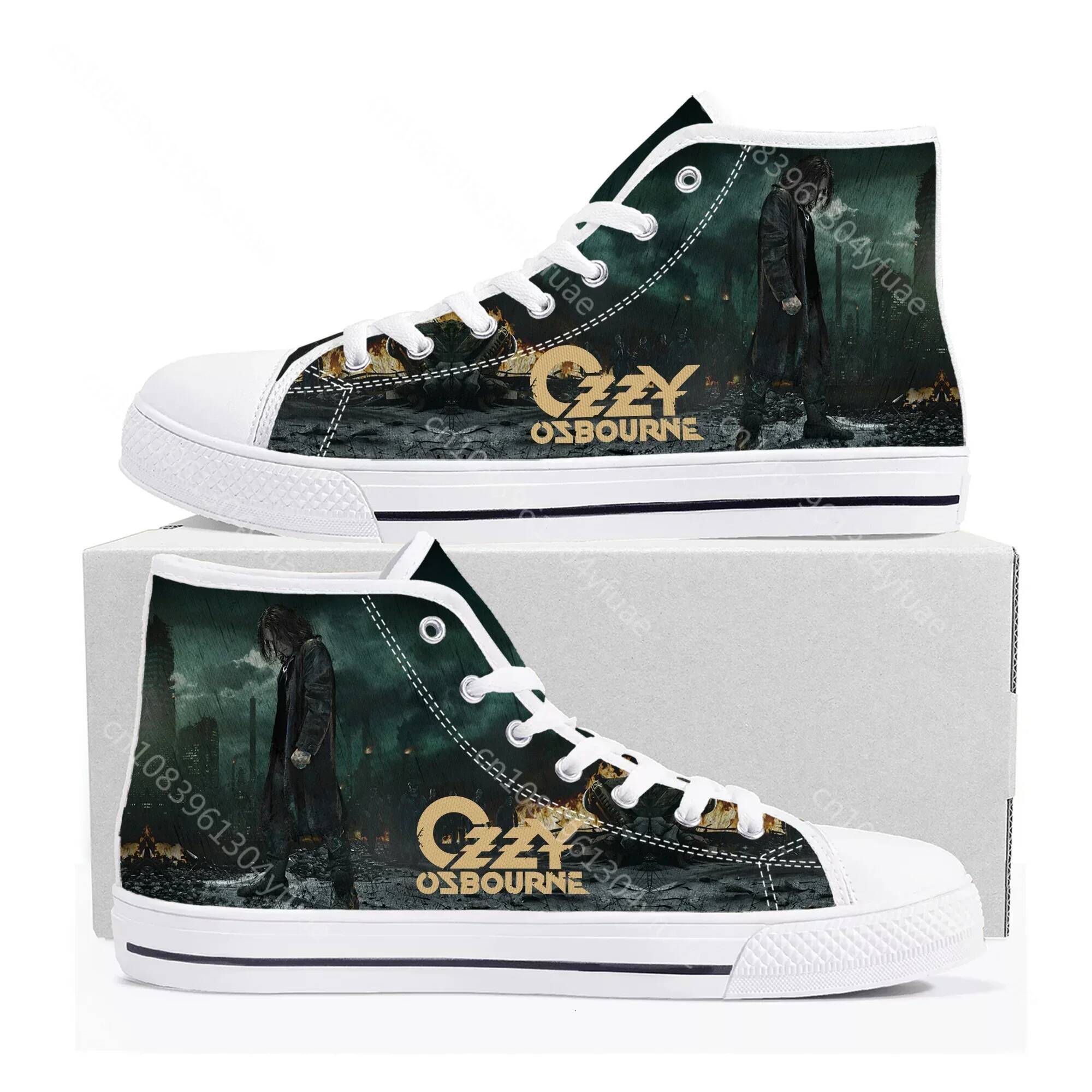 Ozzy Rock Singer Osbourne High Top High Quality Sneakers Mens Womens Teenager Canvas Sneaker Casual Couple Shoes Custom Shoes
