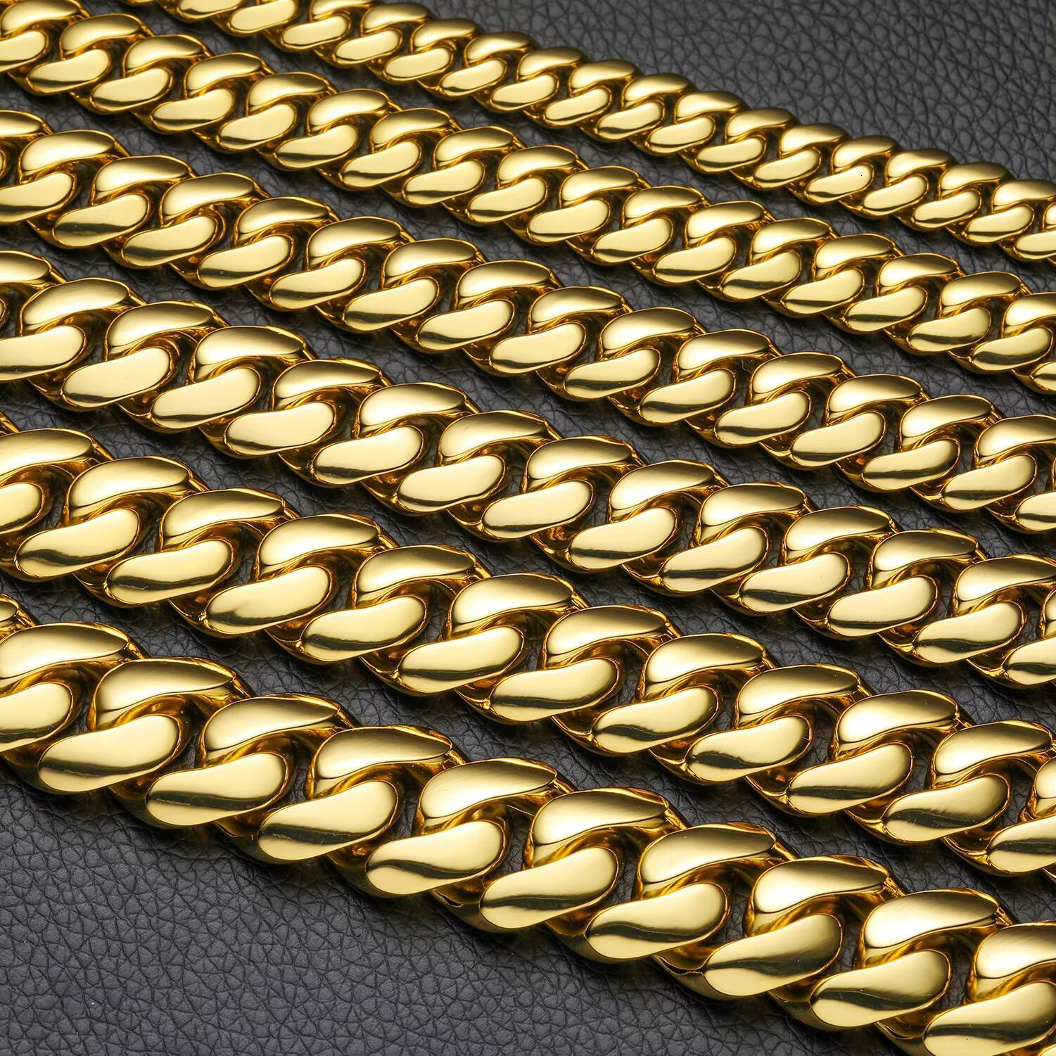 Cubana Heavy 20mm 10K 14K 18K Real Gold Plated Fashion Cuban Link Chain Luxury Miami Hip Hop Jewelry Choker Necklace for Men