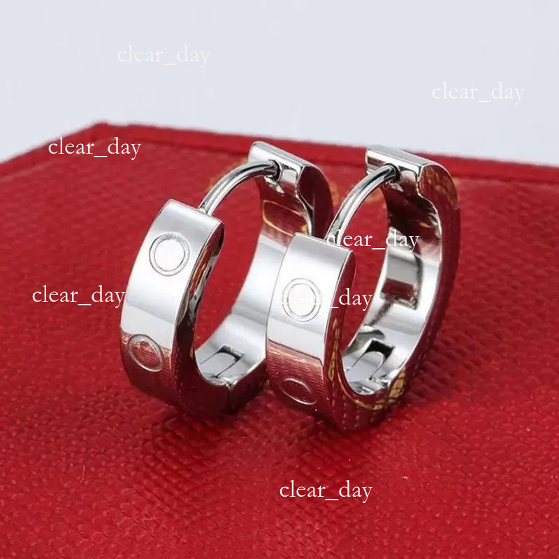 Gold Hoop Carrier Earrings Diamond Stud Carter Earring Designer Jewelry Woman Rose Gold Silver Plated Love Screw Earrings Women Ladies Party Christmas Gift 813