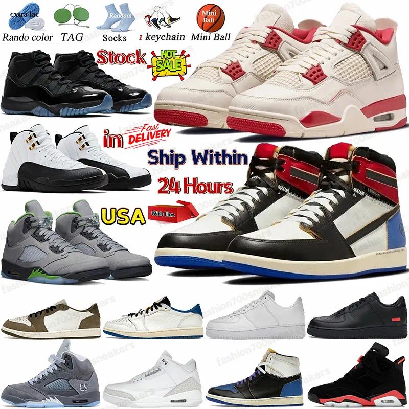 With Box Designer Shoes Basketball Shoes J4 J5 J11 Gamma Blue 4 Black Cat 5 Wolf Grey Fire Red White Cement 14 Ferrari 12 Taxi 13 Chicago Mens Womens Sneakers 4S 5S