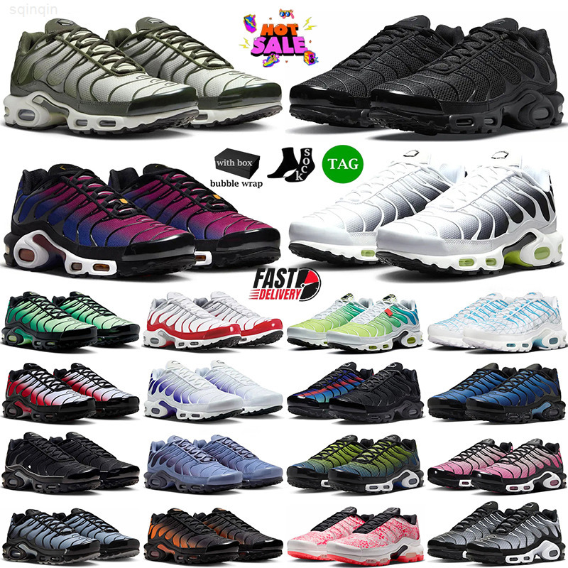 With Box Sneakers Men Women Tn Plus Running Shoes Triple White Black Unity Sky Blue Ice Hyper Marseille Designer Tns Trainers Outdoor Jogging Sports S