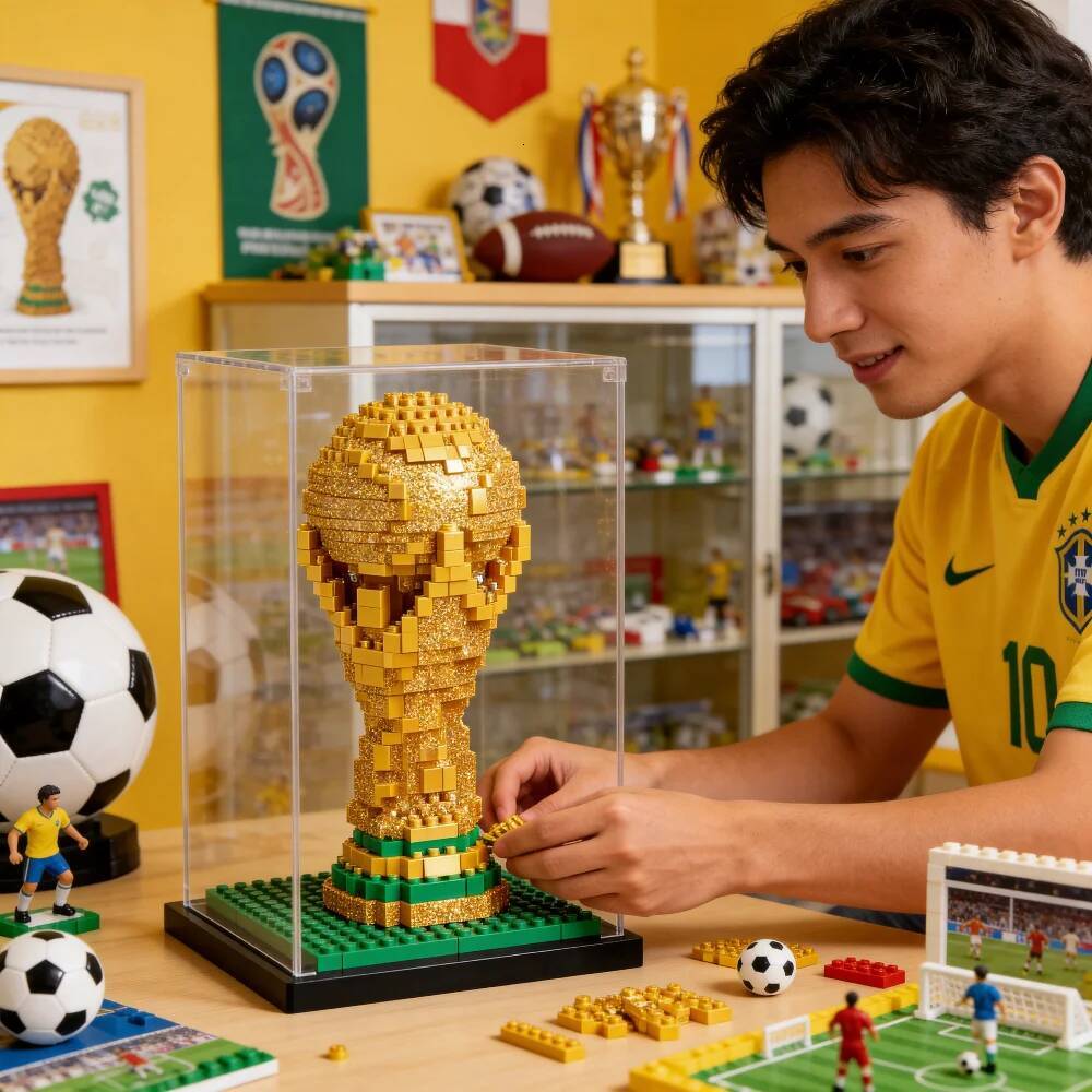 Bestseller World Cup Trophy Blocks Gift Box Set Football Fans Souvenir Ddmysat