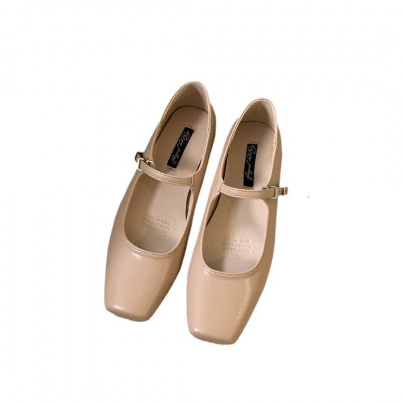 Retro Square-Toed Shallow-Heel Women's Shoes New Fashion Spring-Autumn Korean Version Gentle Fairy Style Chunky Heel Mary Jane