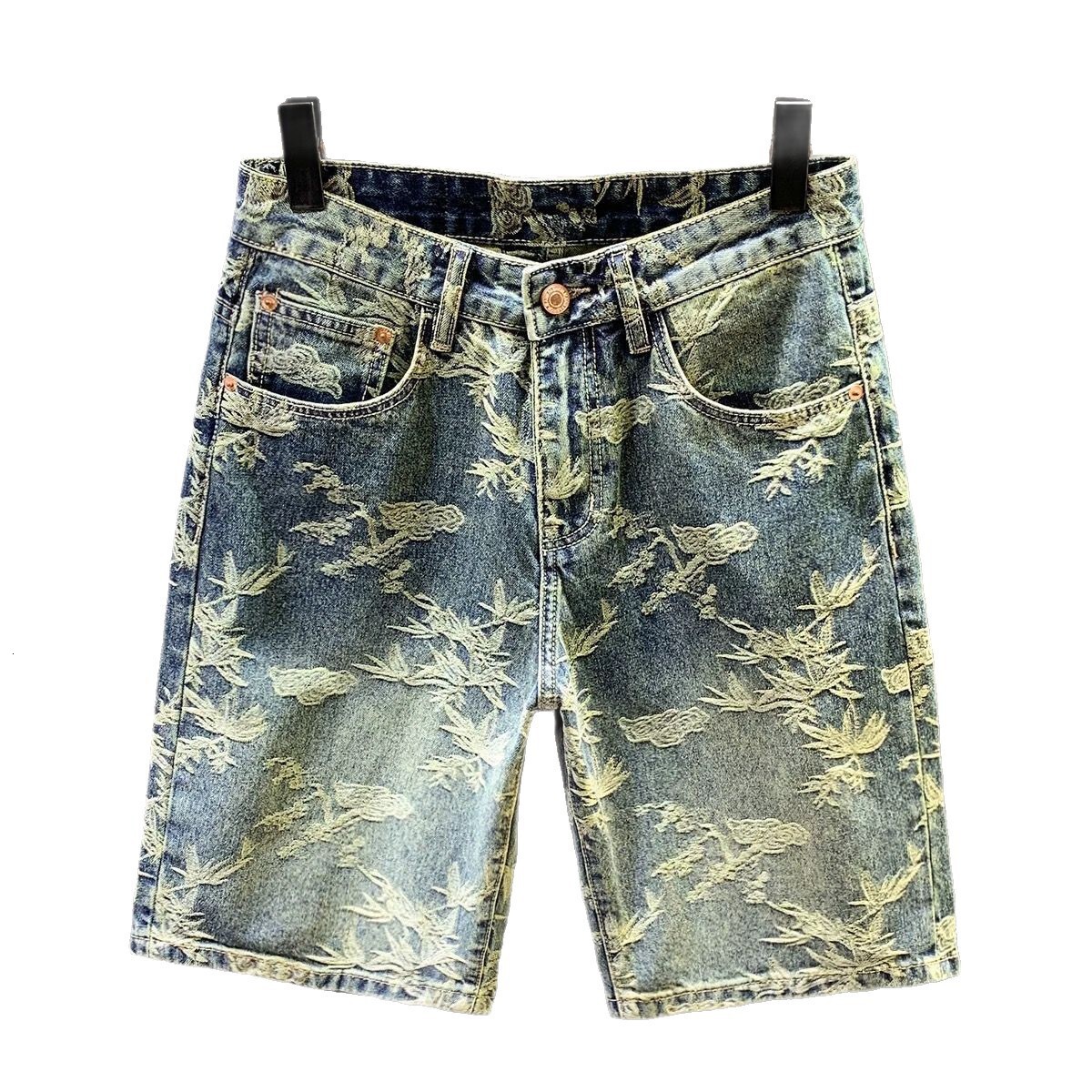 2026 Designer Collection - High-end Luxury Summer Outdoor Casual Men's Denim Shorts. The Style Is Fashionable And Unique, Featuring Stylish Strip