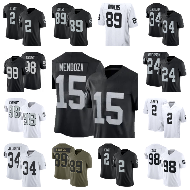 Fernando Mendoza Maxx Crosby Brock Bowers Ashton Jeanty Football Jersey Jackson Charles Woodson Jerseys