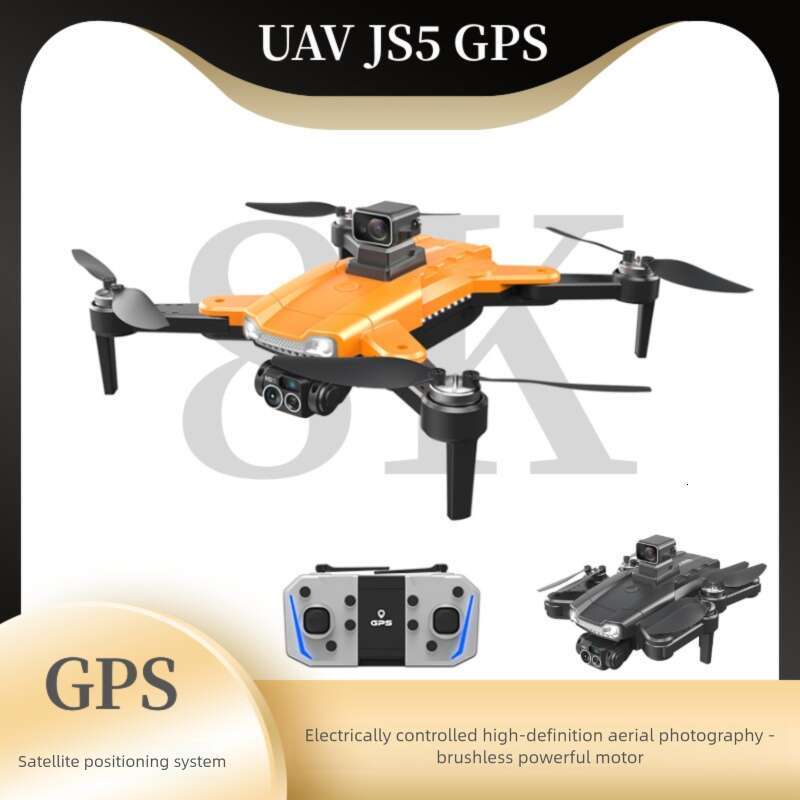 2026 New Cross-Border JS5 Brushless Drone GPS Auto Return 8K HD Aerial Quadrotor Remote Controlled Aircraft CKS