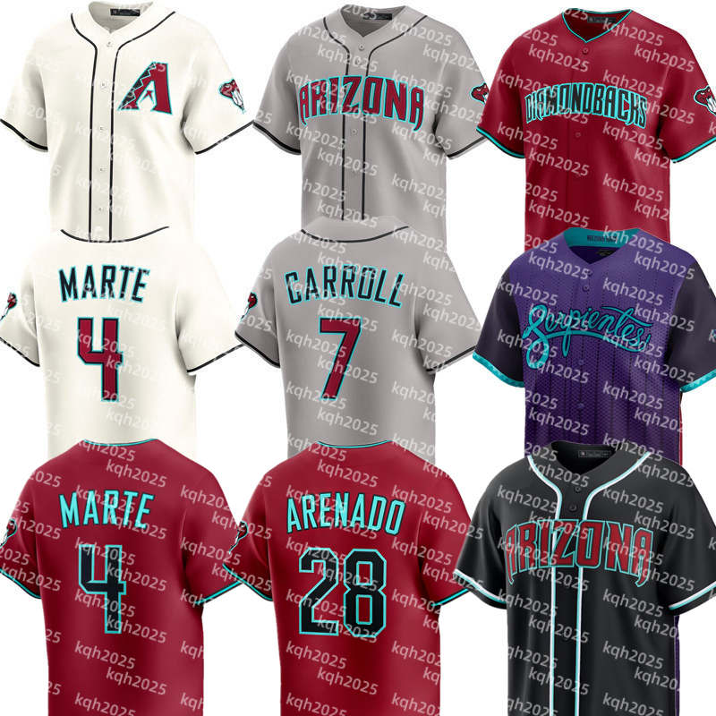 Diamondbacks Baseball Jersey Randy Johnson Ketel Marte Corbin Carroll Zac Gallen Lourdes Gurriel Jr Nolan Arenado Geraldo Perdomo Gabriel Moreno Alek Thomas