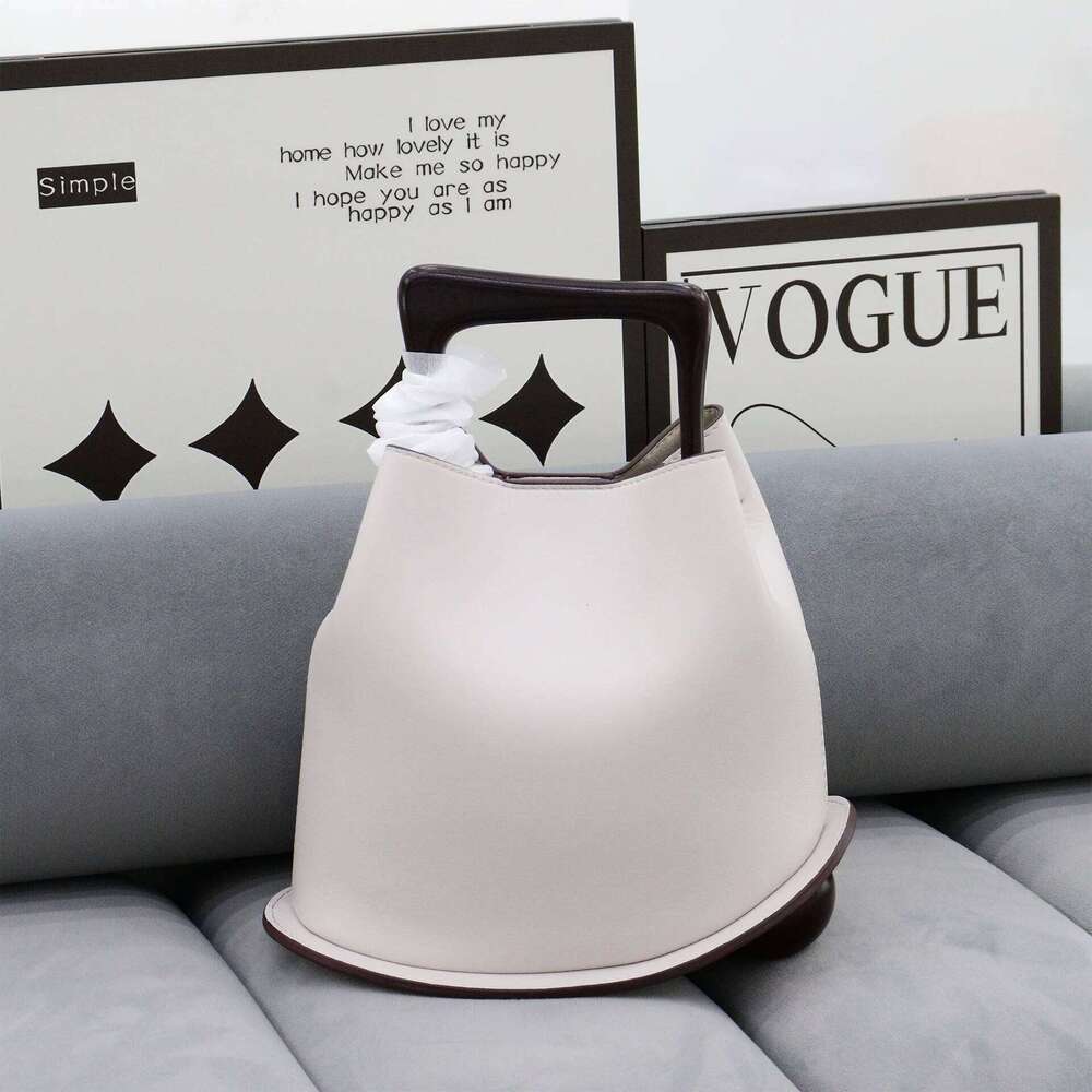 Cowhide Leather Women's Luxury Basket Bag Large Capacity Commute Bucket Bag Fashion Tote Shoulder Handbags High Quality Purses SENYY