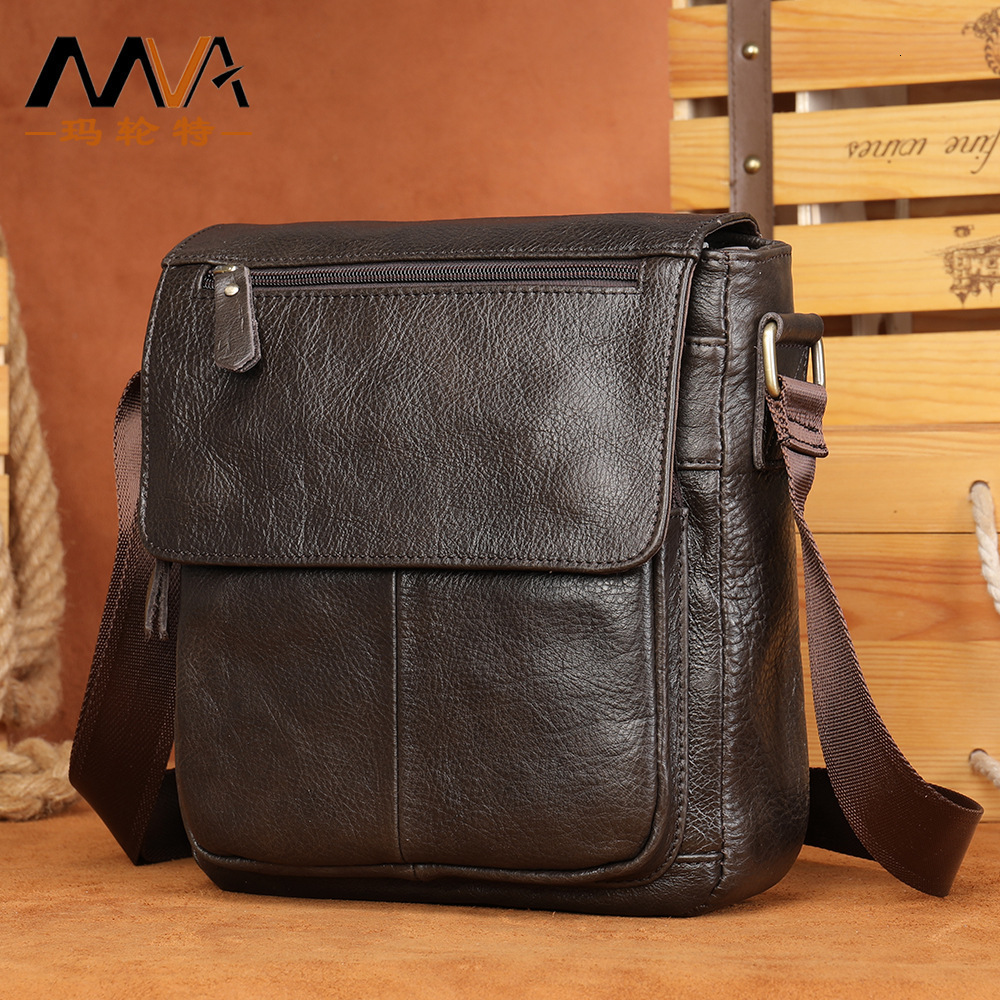 Leather Shoulder Bag Vegetable Tanned Leather Crossbody Bag Head layer Cowhide Messenger Bag Fashion Crossbody Bag Mens Bag 240822