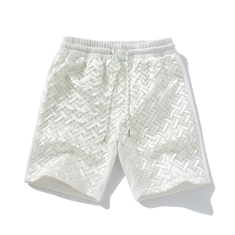 Summer Designer New Style Green Short Pants - Original Fashionable Trendy Casual Knitted Five-piece Pants - Straight Leg Trendy Men's Comfortable