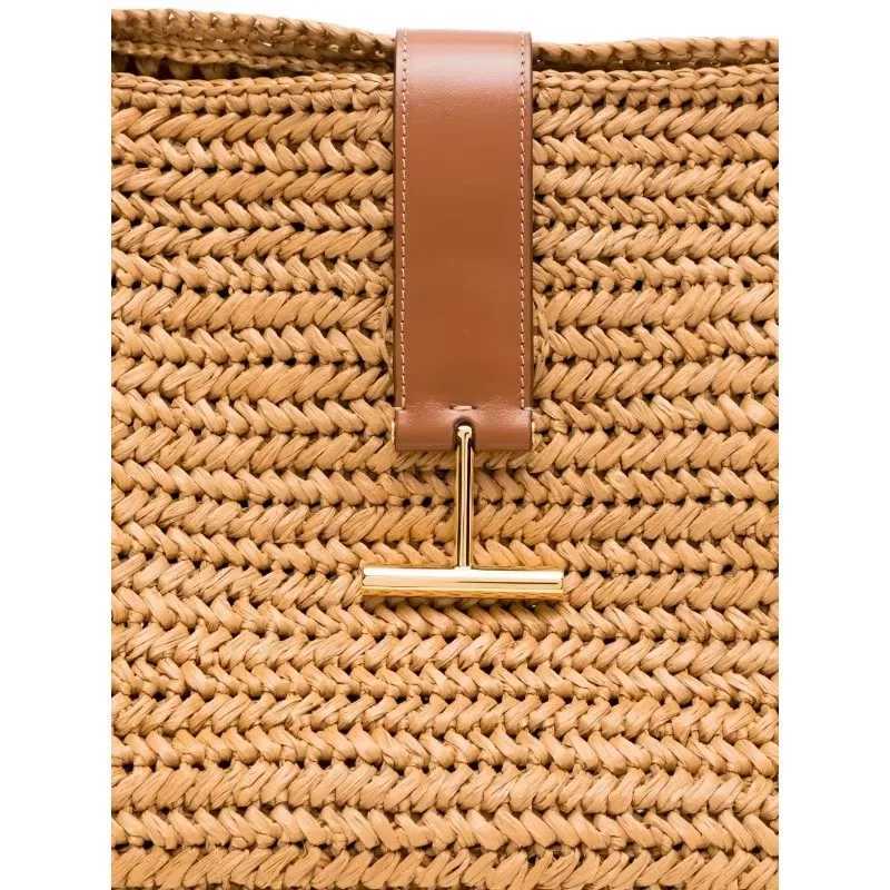 Straw Tote Bags For Women New Season Large Capacity Handwoven Elegant Shoulder Bag Summer Fashion Beach Vacation Handbag H260417