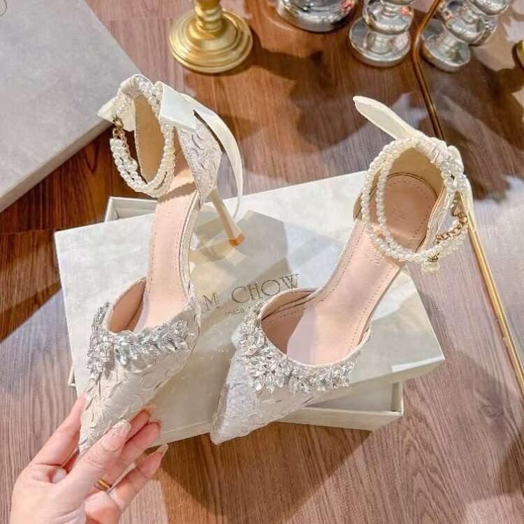 new high heels women thin heel dress twoway butterfly wedding shoes closedtoe single strap shoes for women