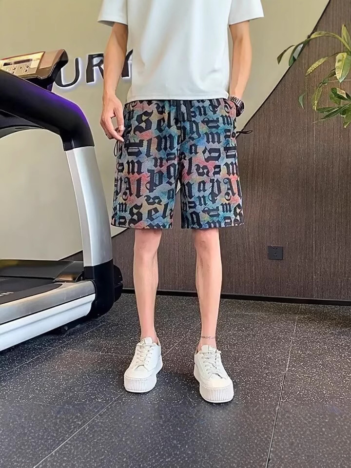 Designer's New Summer Fashionable Versatile Shorts With Beach Floral And Letter Print Trendy Outdoor Casual Five-pocket Pants For Men Slim-fit Be