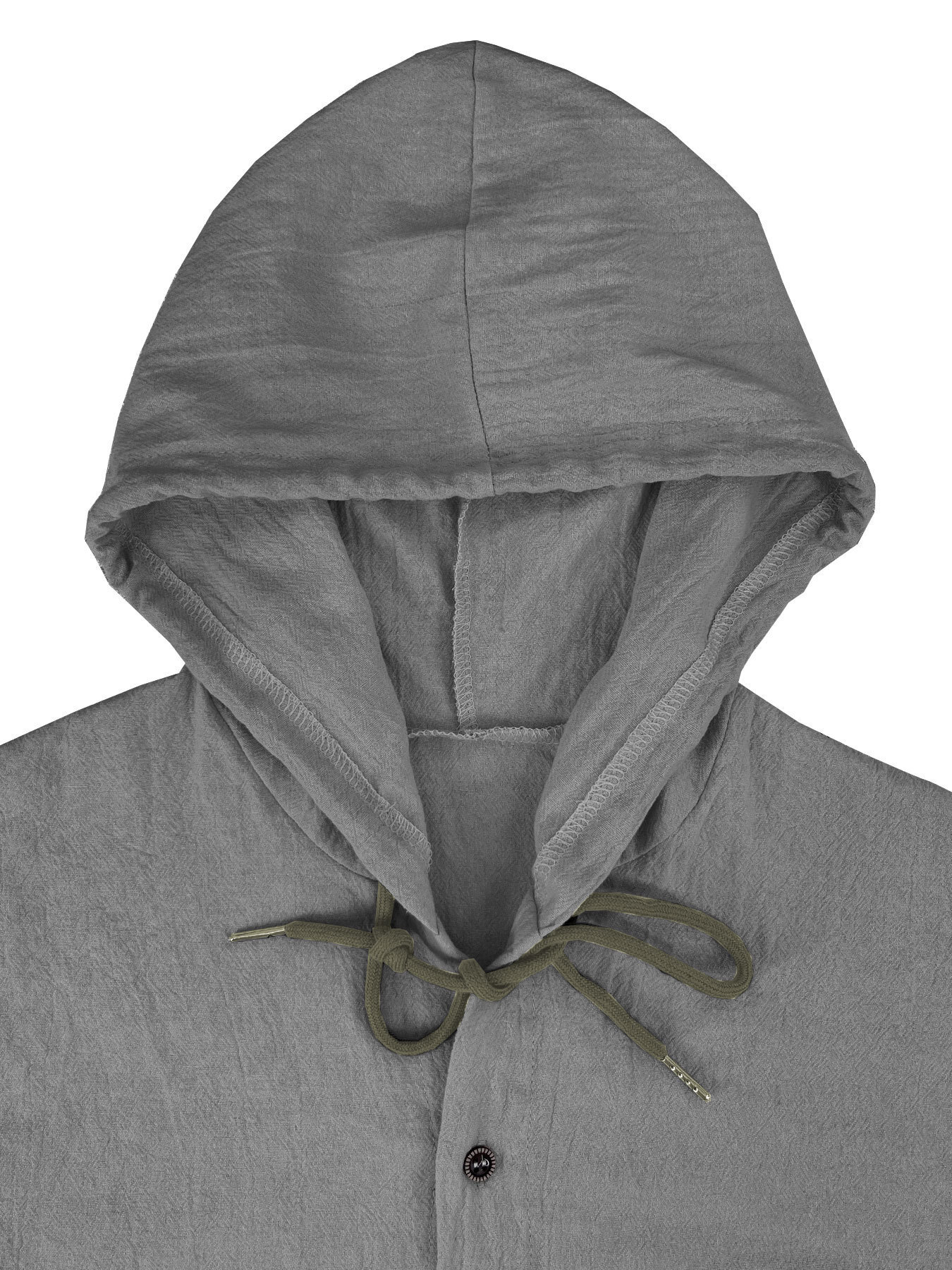 Luxury Brand Designer Men Cotton Linen Hooded Long Sleeve Casual Loose Beach Shirt Fashion Versatile Streetwear Comfortable Stylish Breathable Trendy