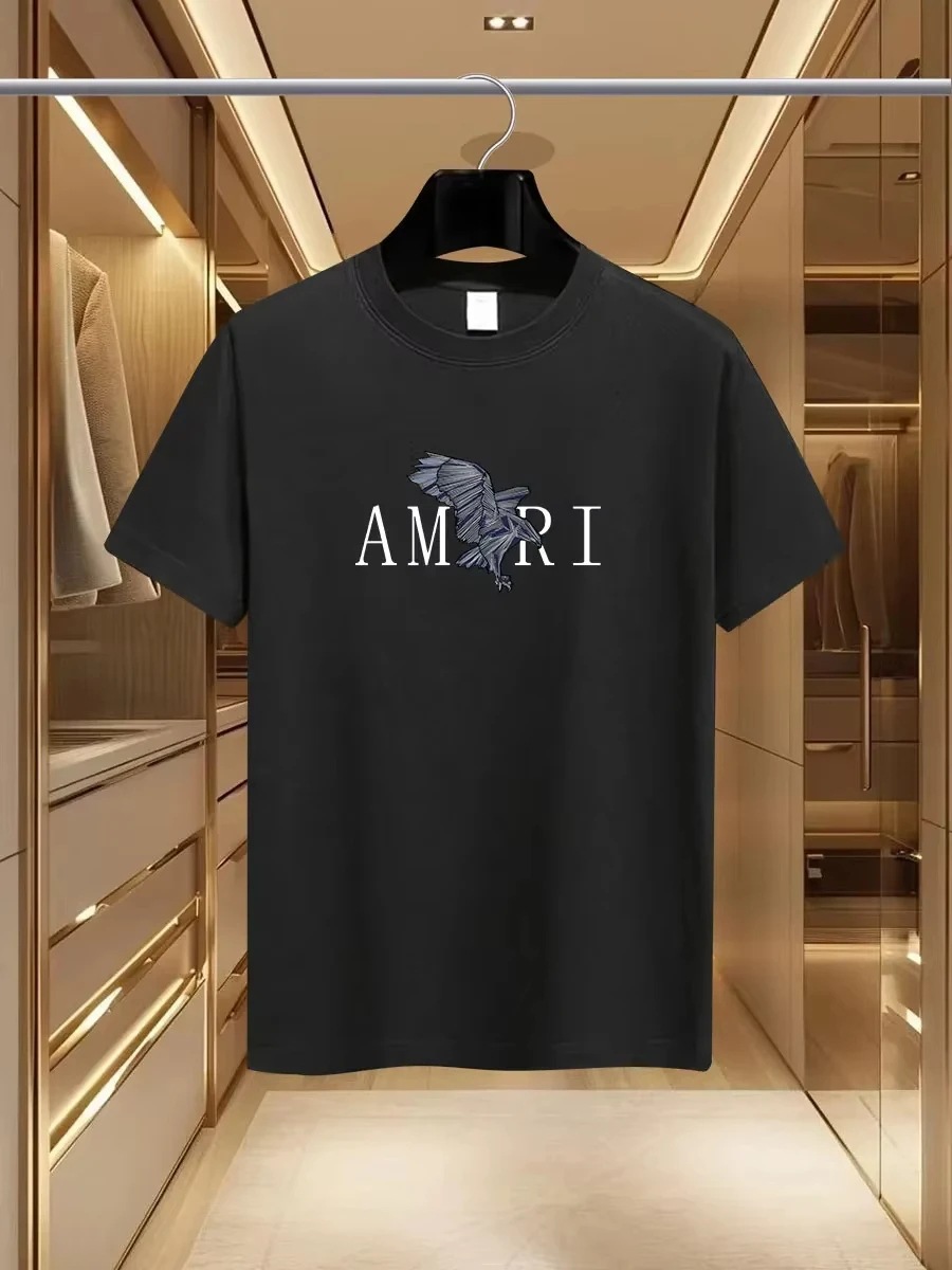2026 Summer Luxury Fashion Letter Print T-Shirt, Cotton Crewneck Casual Trendy High-End Premium Quality Tee