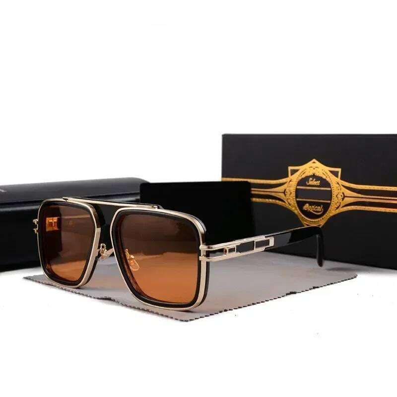 Retro Square Brand Designer Men's Ladies Fashion Luxury Classic Big Frame Gradient Driving Sunglasses UV400 26Y0418