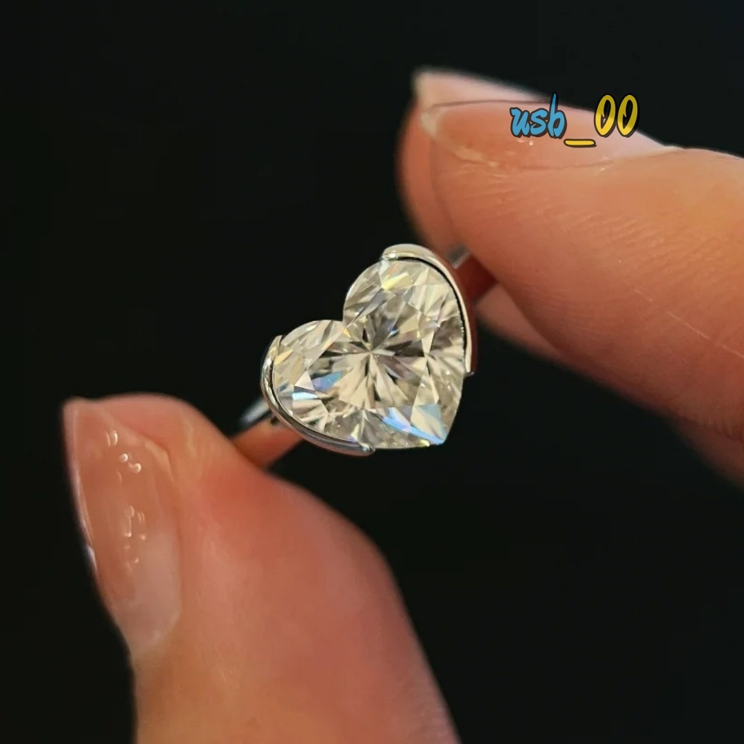 Fine Jewelry 3ct 14k 18k White Gold HPHT CVD IGI Certificate Diamonds Engagement Ring Heart Shape Lab Grown Diamond Rings