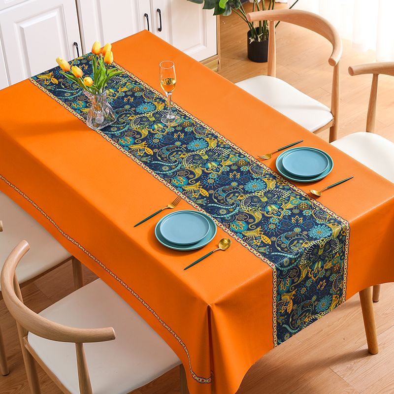 YL-38513 Nordic style tablecloth, waterproof, oil-proof, heat-resistant, wash-free, high-quality coffee table cloth, conference table cloth, placemat.