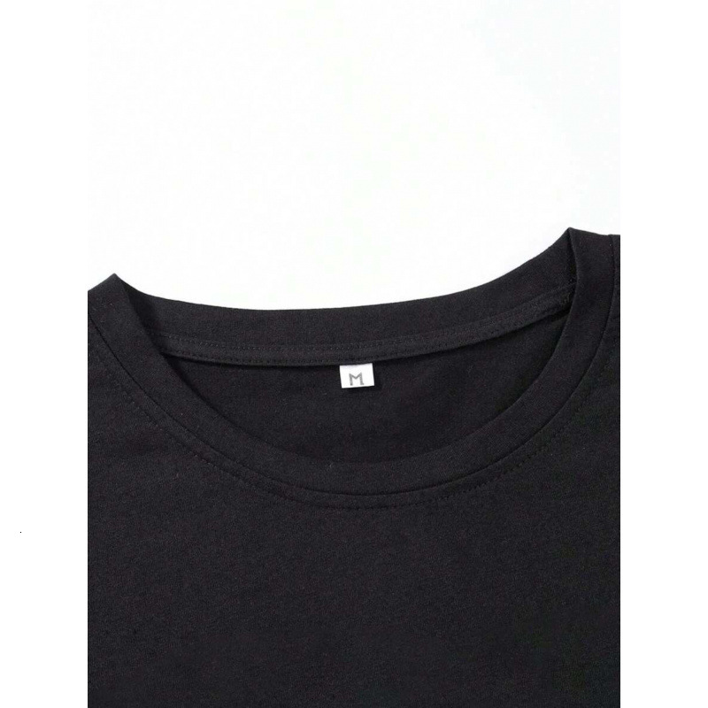 Men's T-shirt 2026men's fashion street style printed loose-fit black T-shirt, pure cotton short-sleeve ins Summer Fashion T-shirt