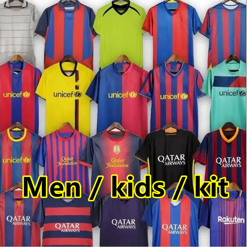 retro jersey Barcelona RONALDO NEYMAR JR Soccer jerseys RONALDINHO A.INIESTA 01 02 03 04 05 06 07 08 09 10 11 12 13 14 15 16 17 18 19 vintage Men kids kit football shirt