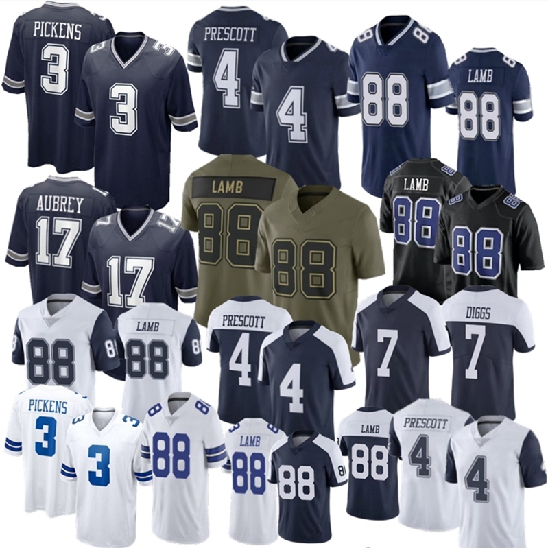 New George Pickens Overshown CeeDee Lamb Football Jersey Aubrey Ferguson Dak Prescott Williams