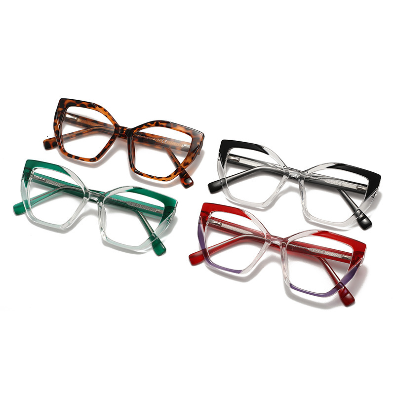 New Retro Cat Eye Reading Glasses With Simple Appearance Natural Personality Fashion Anti Blue Light Sunglasses Over-the-counter Glasses Wholesale