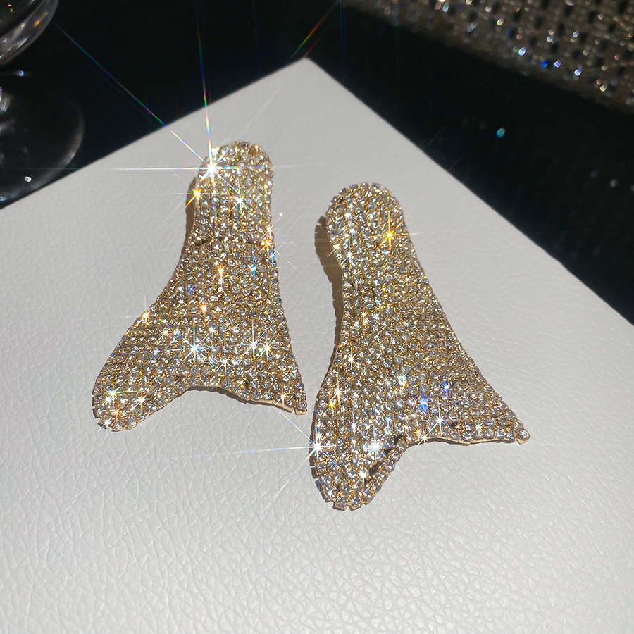 Silver Needle European and American Style Full Irregular 2026 New Exaggerated Sparkling Diamond Stud Earrings Light Luxury High-End Women's Ear A - view 7