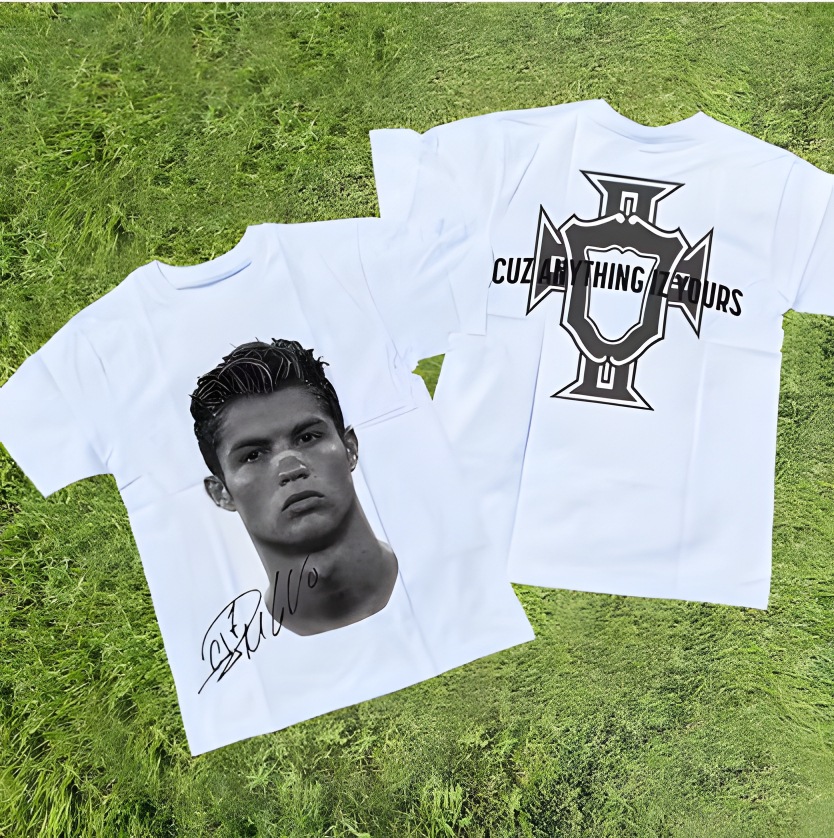 free shipping 2026 Cross-Border Soccer T-Shirt, CR7 Messi Neymar 3D Digital Print, American Streetwear Short Sleeve Top