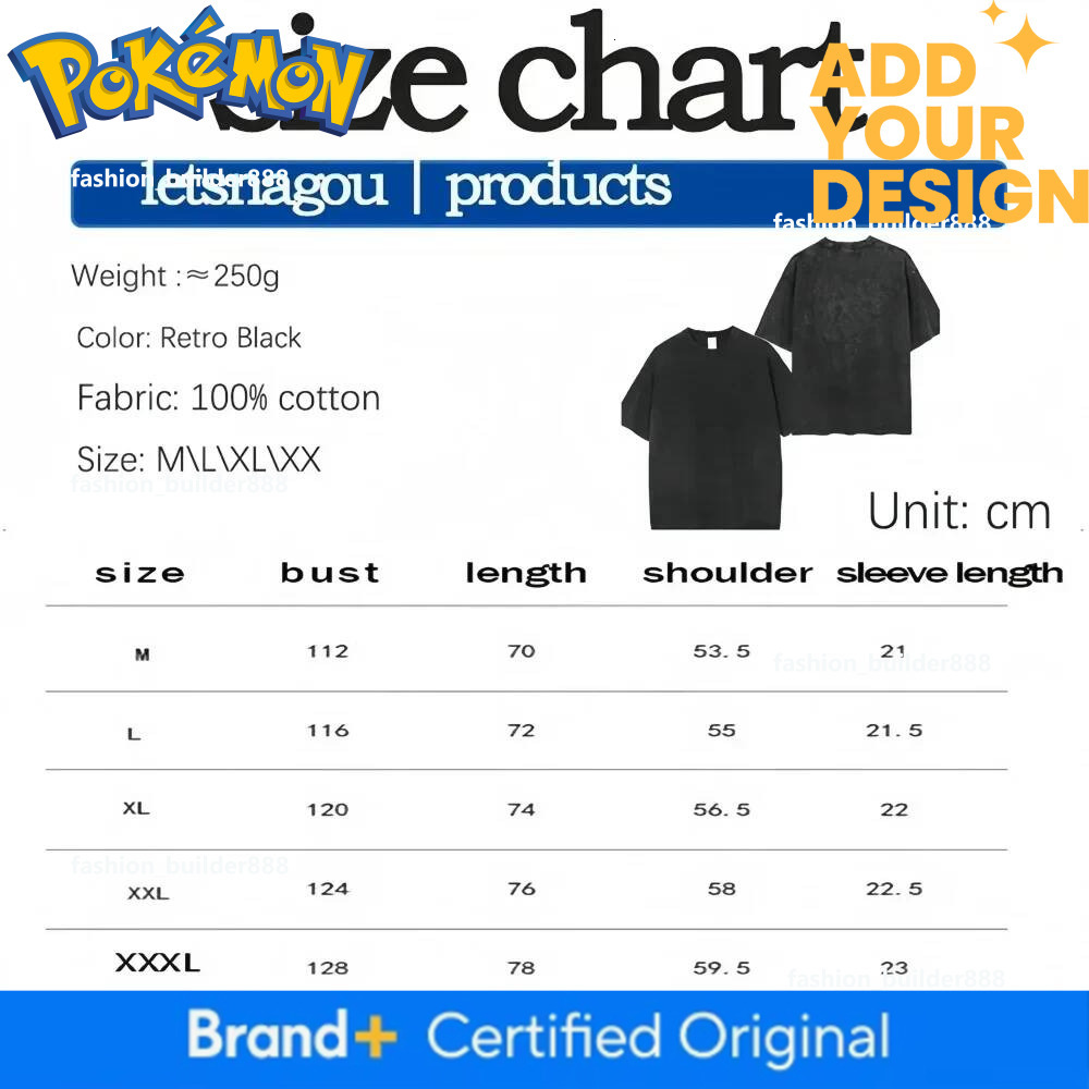 T Shirt Sports T Shirt Short Sleeve T Shirt Rose Red Unisex Pure Cotton Washed Vintage Pokemon Bulbasaur Pikachu Charmander - view 7