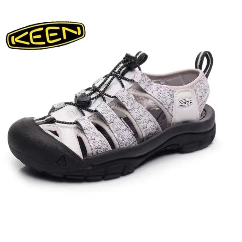 Free shipping keenshoes Outdoor Leisure Camping Trail Hiking Shoes Men's and Women's Casual Sandals Breathable white plain