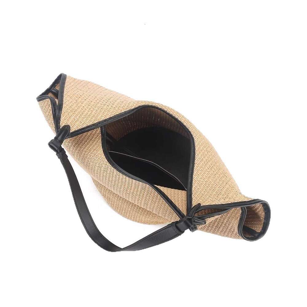 Khaite Summer New Handbag Straw Woven Bag Women 2025 French Niche Designer Shoulder Underarm Handbag Crossbody Bag Shoulder Bag