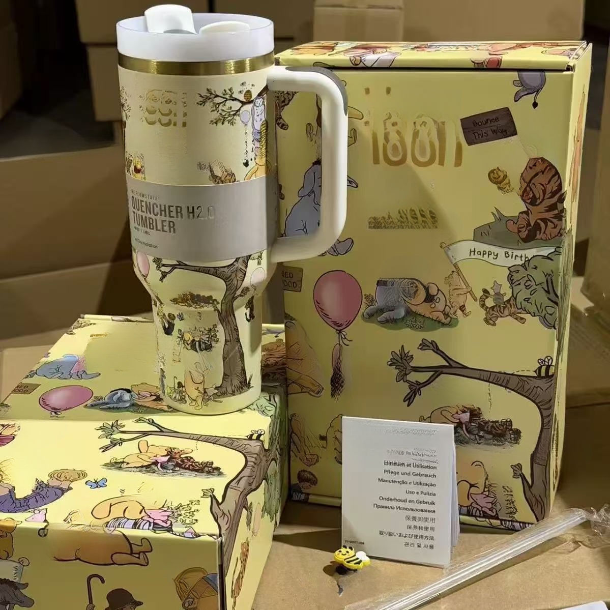 US Warehouse Holiday Gifts DHL Wicked Chocolate Gold Pink Rose Blue Magnolia 40oz Tumblers Cups with Silicone Lid Straw Car Mugs Keep Cold 40 OZ Water Bottles