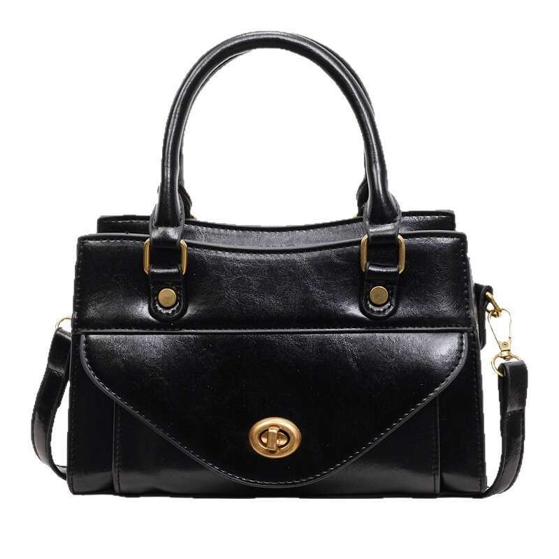 high-end fashion small square bag, 2025 autumn winter new model, solid color light luxury handbag, simple shoulder and crossbody bag