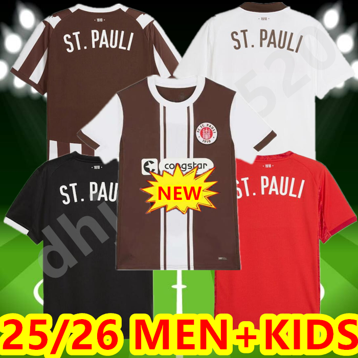 S-4XL NEW 25 26 ST. Pauli soccer jerseys BECKER IRVINE KYEREH HARTEL SMITH PAQARADA MEDIC 2025 2026 home away football shirt top Uniforms 8888888
