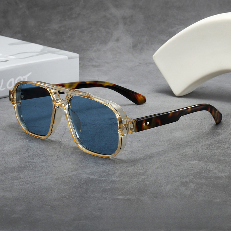 2026 New European And American Fashion Square Frame Designer Men's Sports Sunglasses Outdoor Driving Sunscreen Glasses Cross Border Wholesale