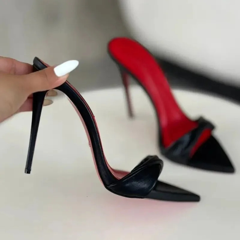 2026 pointed pleated fashion sandals candy color slim heel sexy exposed toe 12cm shallow mouth cool mop 260418