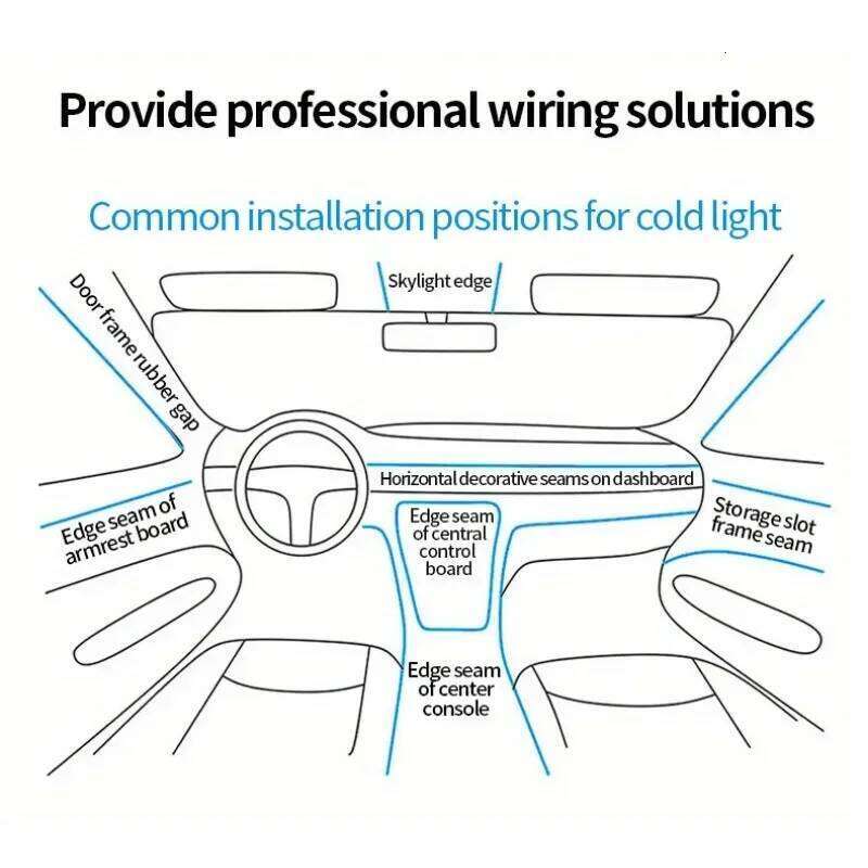 5M Environment El Wire LED USB Flexible Neon Interior Lights Car Decorative Accessories