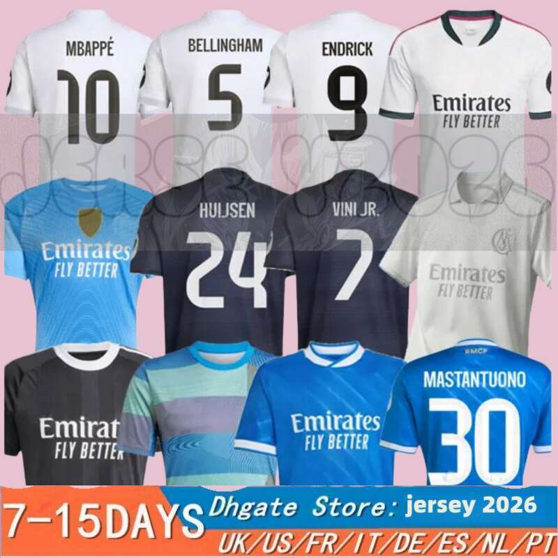 25 26 27 MBAPPE BELLINGHAM VINI JR soccer jerseys HUIJSEN valverde CARVAJAL 2026 football shirt CAMAVINGA Camisetas 125th anniversary kids TRENT ENDRICK SPECIAL99