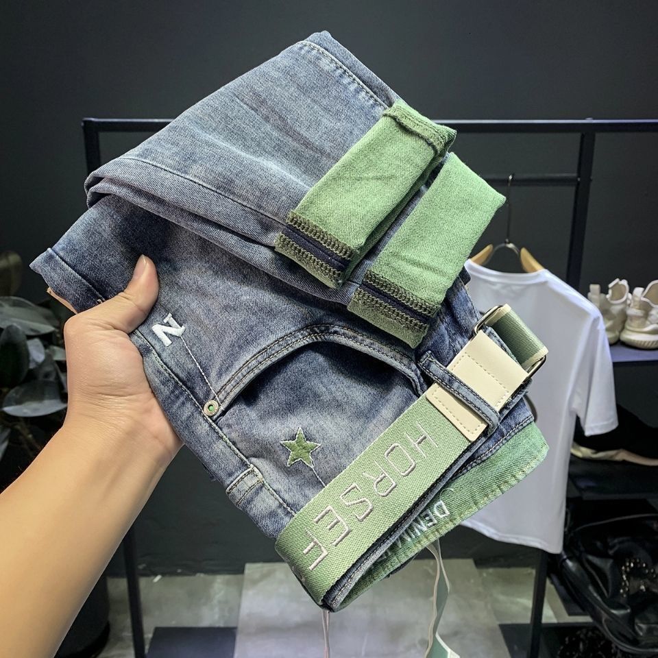 High Quality Retro Designer Jeans Luxury Men's New Summer Stretch Washed Loose And Versatile Brown Jeans Street Sports Pants Black Casual Busines