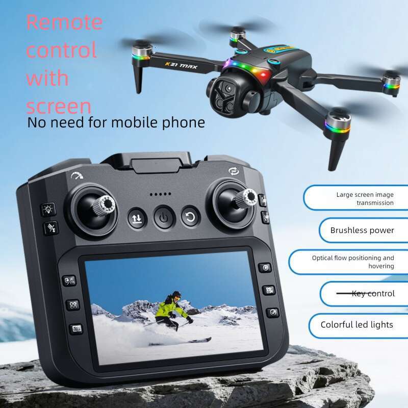 2026 K21 Brushless Quadcopter Drone with 4.3" FPV Screen Controller 4K HD Camera Intelligent Obstacle Avoidance Altitude Hold Long Flight Time CK