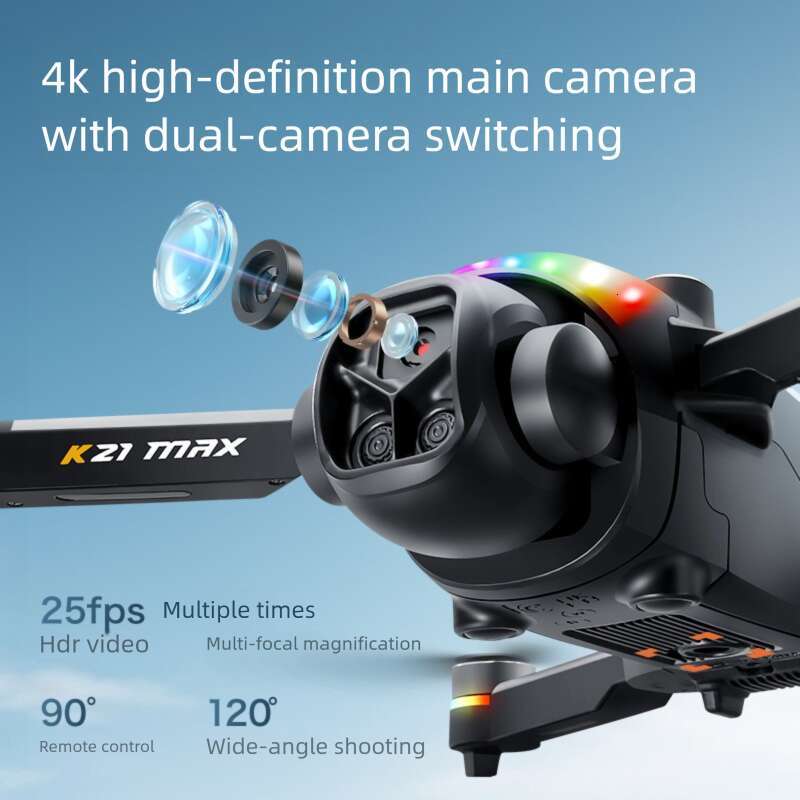 2026 K21 Brushless Quadcopter Drone with 4.3" FPV Screen Controller 4K HD Camera Intelligent Obstacle Avoidance Altitude Hold Long Flight Time CK